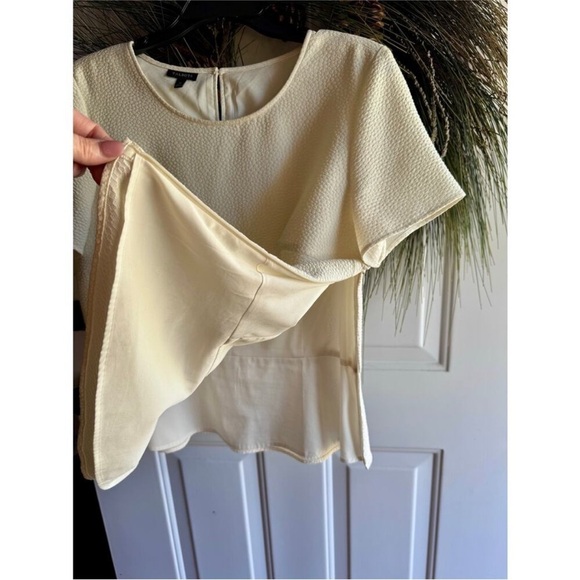 Talbots ivory color short sleeve top size 10 - Picture 7 of 16